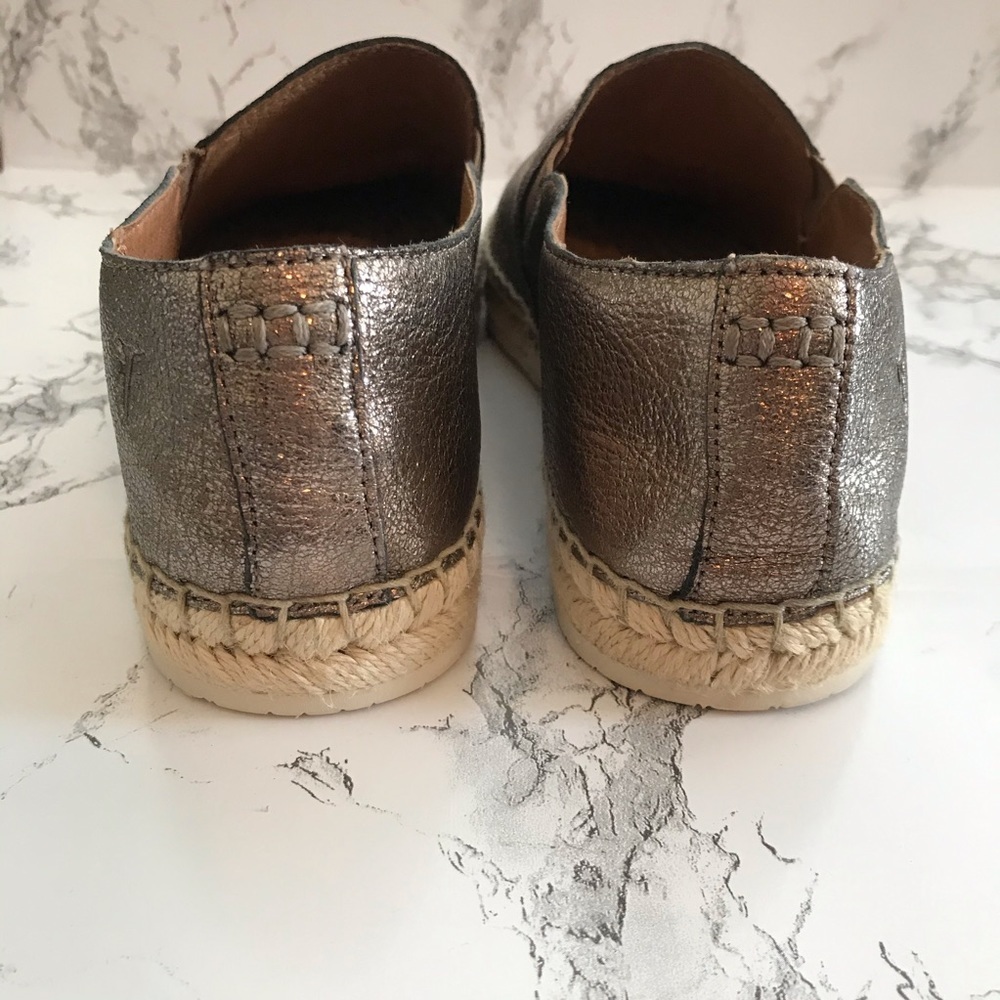 Frye Isbel Espadrilles metallic leather 9 bronze flat comfort - Picture 7 of 10